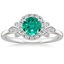 18K White Gold Fiore Halo Diamond Ring (1/6 ct. tw.), smalltop view