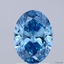 1.54 Ct. Fancy Vivid Blue Oval Lab Grown Diamond