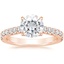 14K Rose Gold Sienna Half Coverage Diamond Ring, smalltop view