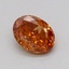 0.50 Ct. Fancy Vivid Brownish Orange Oval Lab Grown Diamond