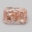 1.55 Ct. Fancy Vivid Pink Radiant Lab Grown Diamond, smalltop view