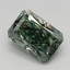 1.42 Ct. Fancy Vivid Green Radiant Lab Grown Diamond