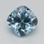 0.86 Ct. Fancy Intense Blue Cushion Lab Grown Diamond