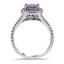 Lavender Sapphire Halo Ring, smallside view