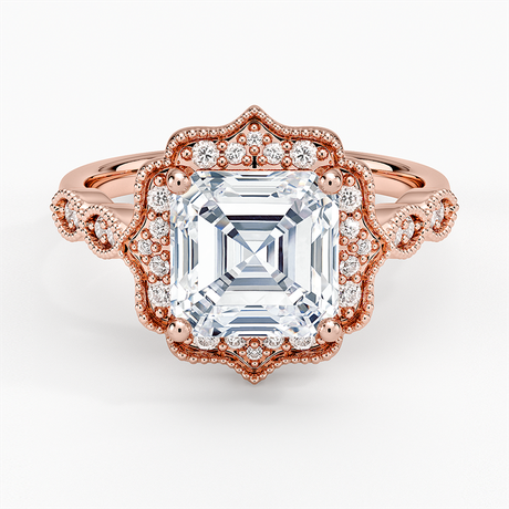 Vintage Halo Engagement Ring - Cadenza