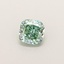 0.32 Ct. Fancy Vivid Yellowish Green Cushion Lab Grown Diamond