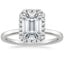 18K White Gold Vienna Halo Diamond Ring, smalltop view