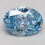 3.07 Ct. Fancy Vivid Blue Oval Lab Grown Diamond