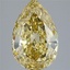5.60 Ct. Fancy Intense  Yellow Pear Lab Grown Diamond