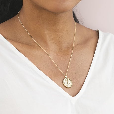 Virgo Zodiac Diamond Medallion Necklace