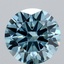 4.06 Ct. Fancy Vivid Blue Round Lab Grown Diamond