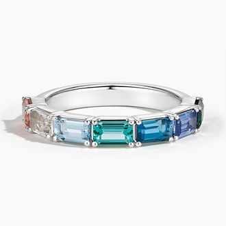 Luxe Coastal Ombre Emerald Cut Ring