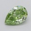 0.70 Ct. Fancy Vivid  Green Pear Lab Grown Diamond