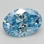 2.10 Ct. Fancy Vivid Blue Oval Lab Grown Diamond