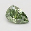 1.51 Ct. Fancy Vivid Green Pear Lab Grown Diamond