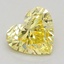 0.73 Ct. Fancy Intense  Yellow Heart Lab Grown Diamond