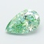 1.05 Ct. Fancy Vivid  Green Pear Lab Grown Diamond