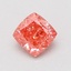 0.72 Ct. Fancy Vivid Pink Cushion Lab Grown Diamond