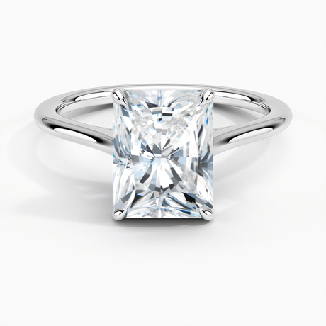 18K White Gold 1.4mm Provence Solitaire Ring