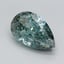 1.20 Ct. Fancy Vivid Bluish Green Pear Lab Grown Diamond