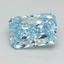 1.08 Ct. Fancy Vivid Blue Radiant Lab Grown Diamond