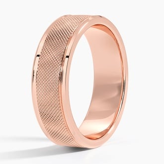 Maverick 6.5mm Wedding Ring in 14K Rose Gold