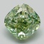 2.07 Ct. Fancy Vivid Green Cushion Lab Grown Diamond