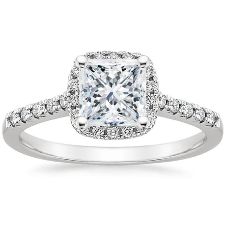 18K White Gold Odessa Diamond Ring (1/5 ct. tw.) with Sonora Diamond Ring (1/8 ct. tw.)