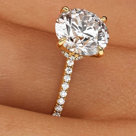 18K Yellow Gold Demi Three-Quarter Coverage Diamond Ring (1/3 ct. tw.)