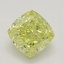 1.23 Ct. Fancy Intense Yellow Cushion Diamond