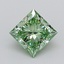 1.03 Ct. Fancy Vivid  Green Princess Lab Grown Diamond