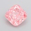 1.20 Ct. Fancy Vivid Pink Cushion Lab Grown Diamond