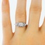 The Colette Ring, smalltop view on a hand