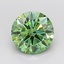 1.59 Ct. Fancy Vivid Green Round Lab Grown Diamond