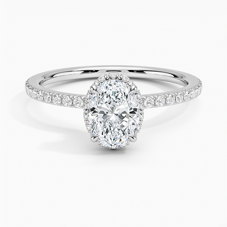 Double Hidden Halo Engagement Ring - Gala