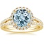 18K Yellow Gold Fortuna Halo Diamond Ring (1/2 ct. tw.), smalltop view