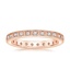 14K Rose Gold Bellevue Art Deco Diamond Ring, smalltop view
