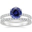 18KW Sapphire Bliss Diamond Ring (1/6 ct. tw.) with Bliss Diamond Ring (1/5 ct. tw.), smalltop view