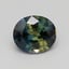 6.5x5.7mm Parti-Color Oval Sapphire