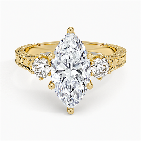 Hudson Three Stone Diamond Ring - Brilliant Earth