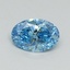 0.50 Ct. Fancy Vivid Blue Oval Lab Grown Diamond