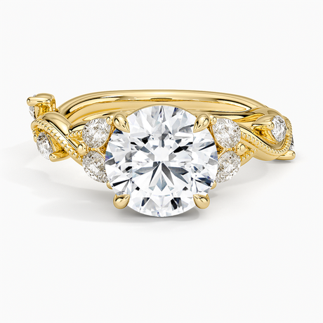 Milgrain Vine Diamond Ring
