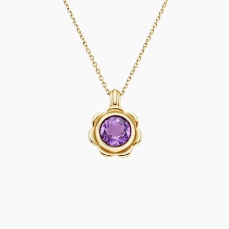 Amethyst Flower Necklace