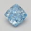 2.06 Ct. Fancy Vivid Blue Cushion Lab Grown Diamond