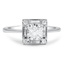 Custom Vintage Style Baguette Halo Diamond Ring