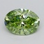 1.06 Ct. Fancy Vivid  Green Oval Lab Grown Diamond