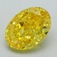 3.01 Ct. Fancy Vivid Yellow Oval Lab Grown Diamond