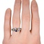 The Chava Ring, smallzoomed in top view on a hand
