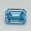 1.10 Ct. Fancy Vivid Blue Emerald Lab Grown Diamond