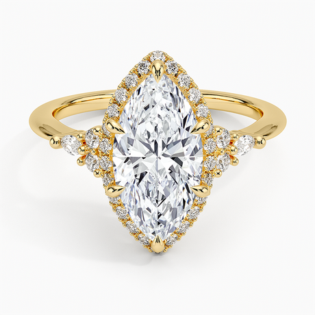 18K Yellow Gold Nadia Halo Diamond Ring (1/4 ct. tw.)